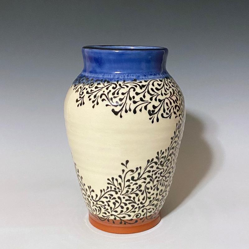 Black and Blue medium vase