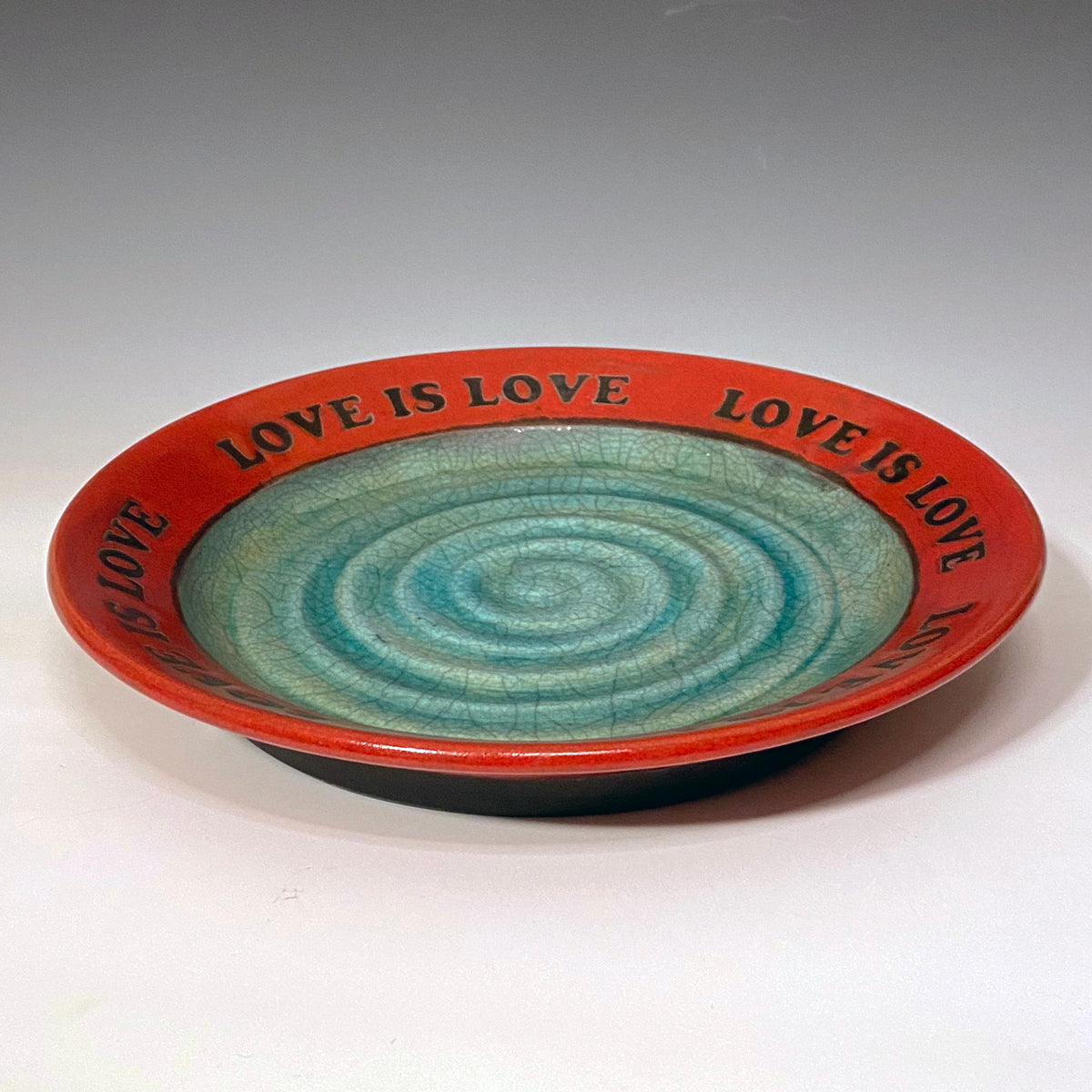 Love is Love plate side view.
