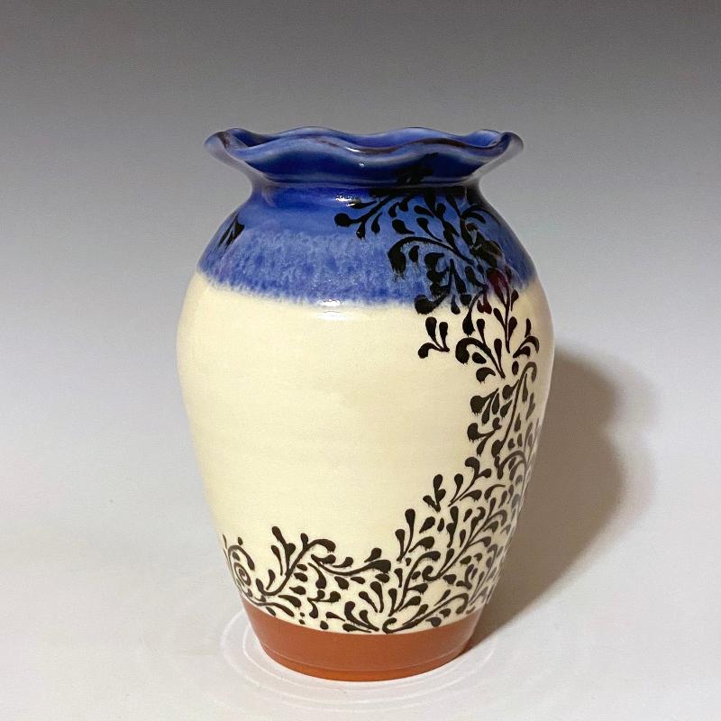 Black and Blue small vase