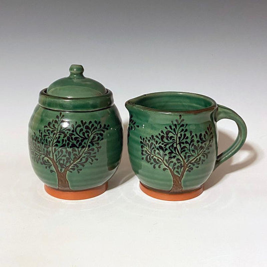 Tree of Life cream and sugar set