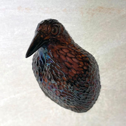 Raku fired Wall Crow